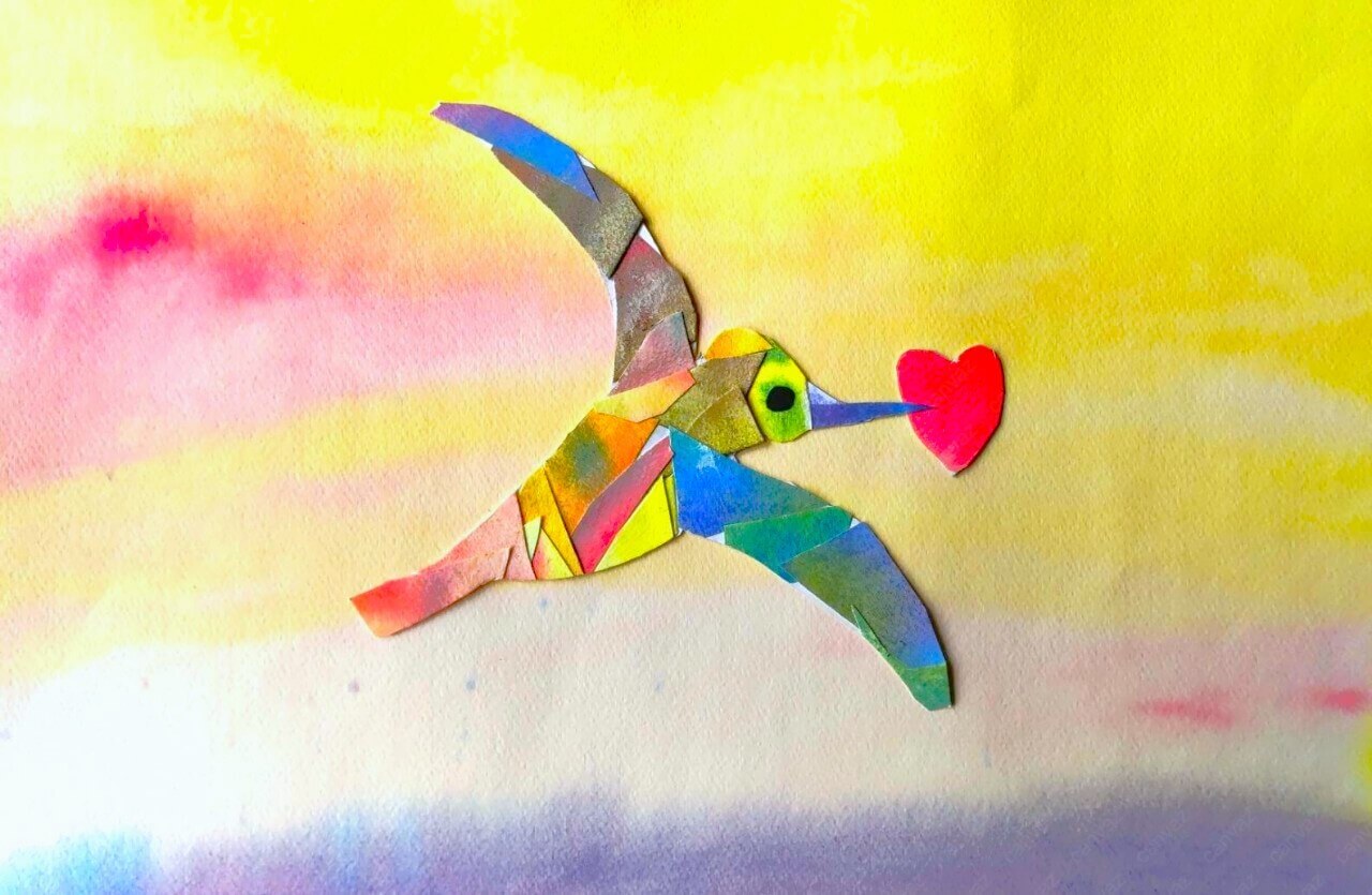 思いやりを運ぶ鳥 [作者:【全盲の画家】オバケのタムタム] – CANVAZ.ART