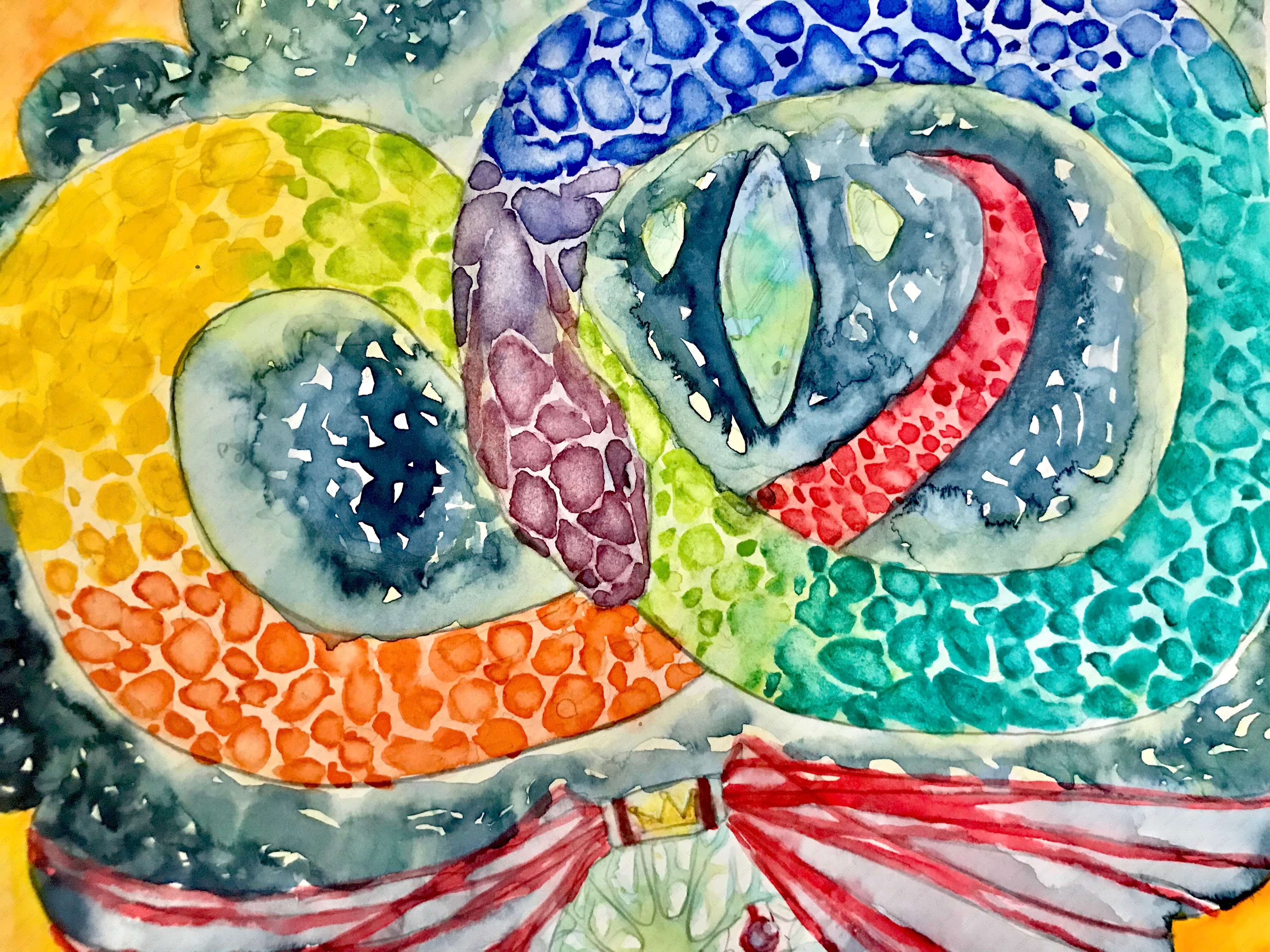 展示用絵画：メビウスの蛇 [作者:燈翠きよ] – CANVAZ.ART