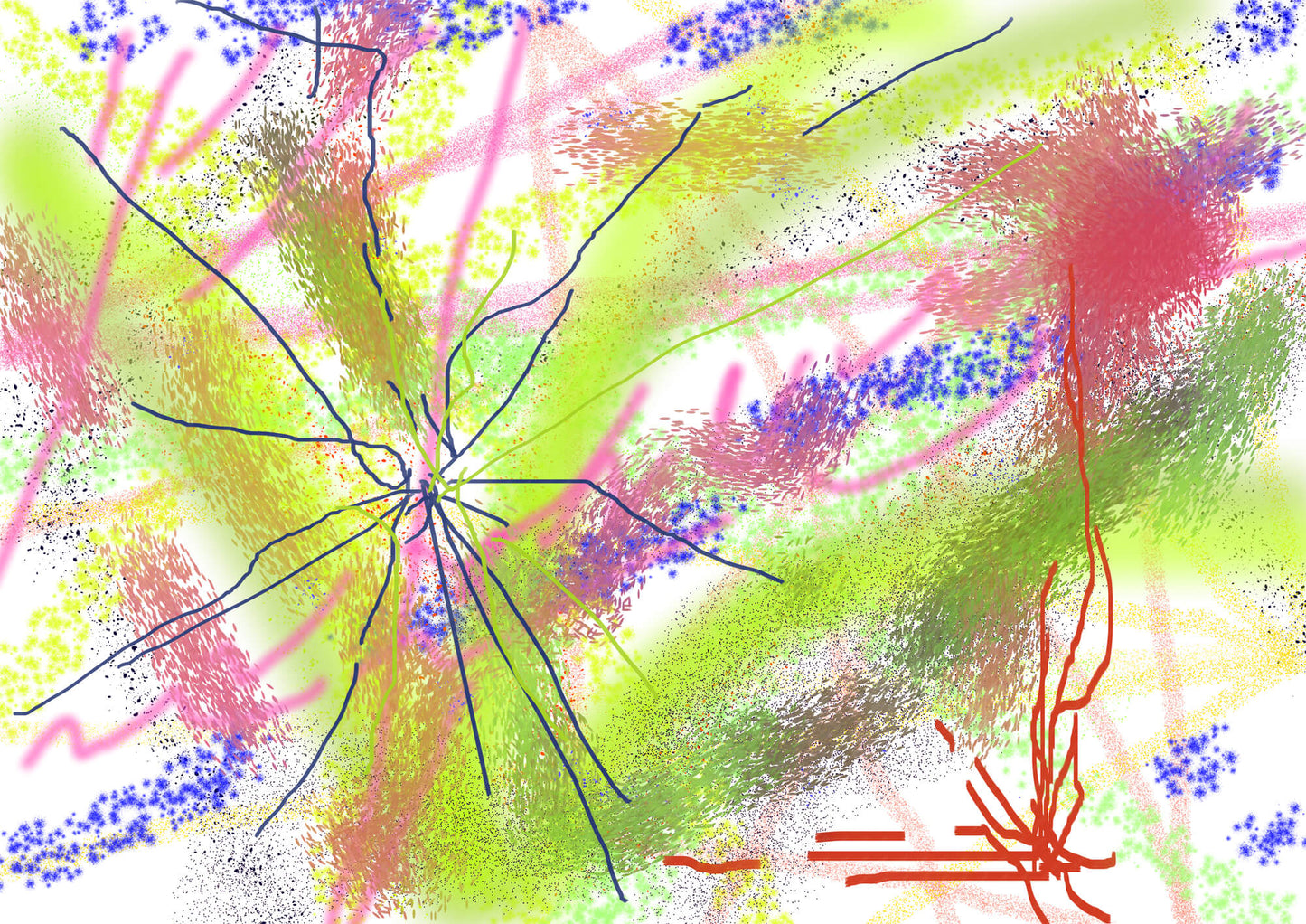 展示用絵画：光の交差点 [作者:情報資格試験]