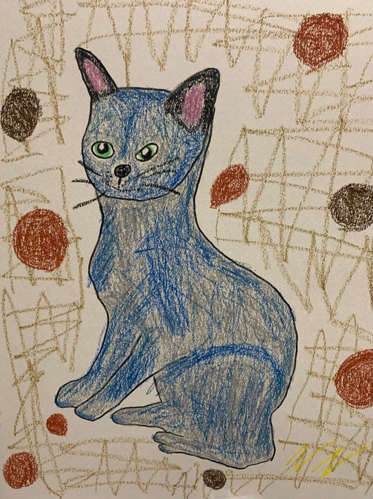 展示用絵画：ムーンキャット [作者:のの]
