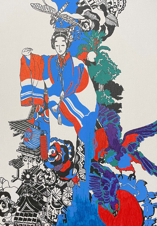 日本と絶滅生物ゴクラクインコ [作者:c]