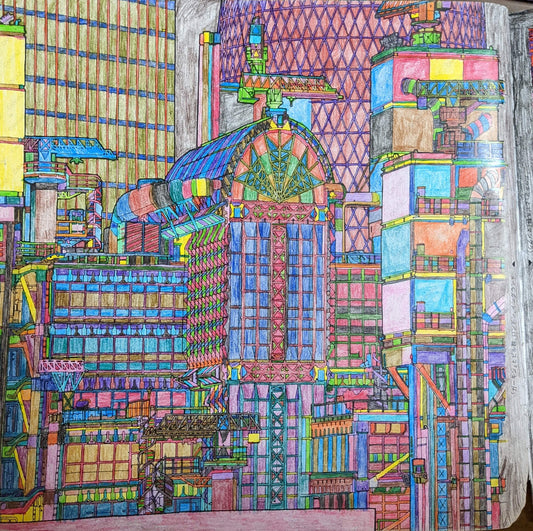 展示用絵画：ロンドンの街並み [作者:横井 祐太]