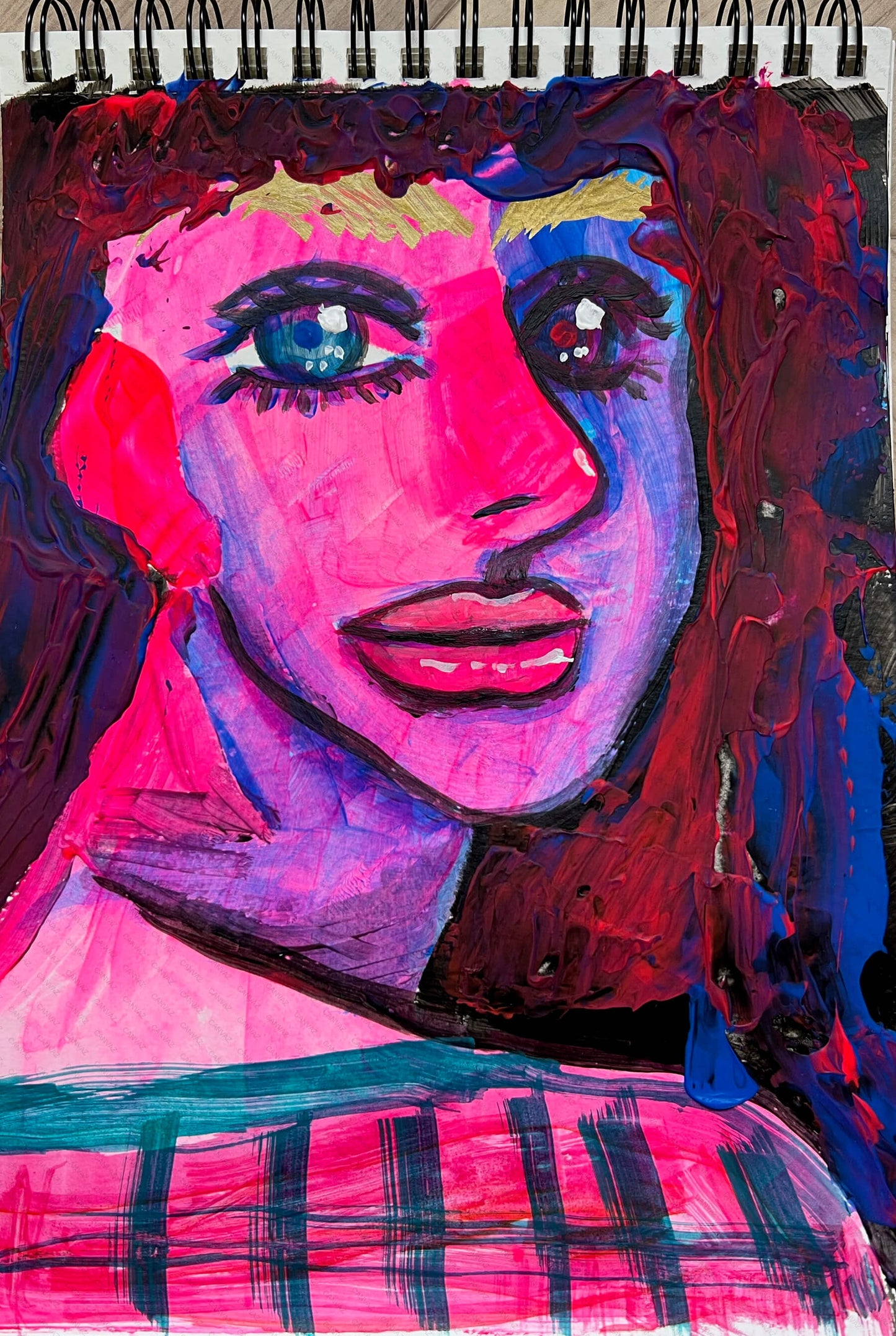 展示用絵画：ネオンの私 [作者:Ruuuu]
