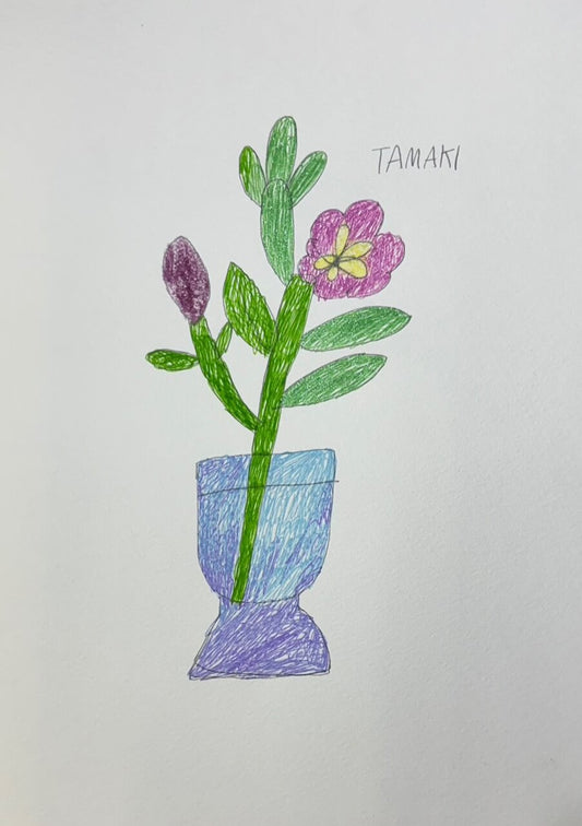 展示用絵画：穏やかな花 [作者:TAMAKI]