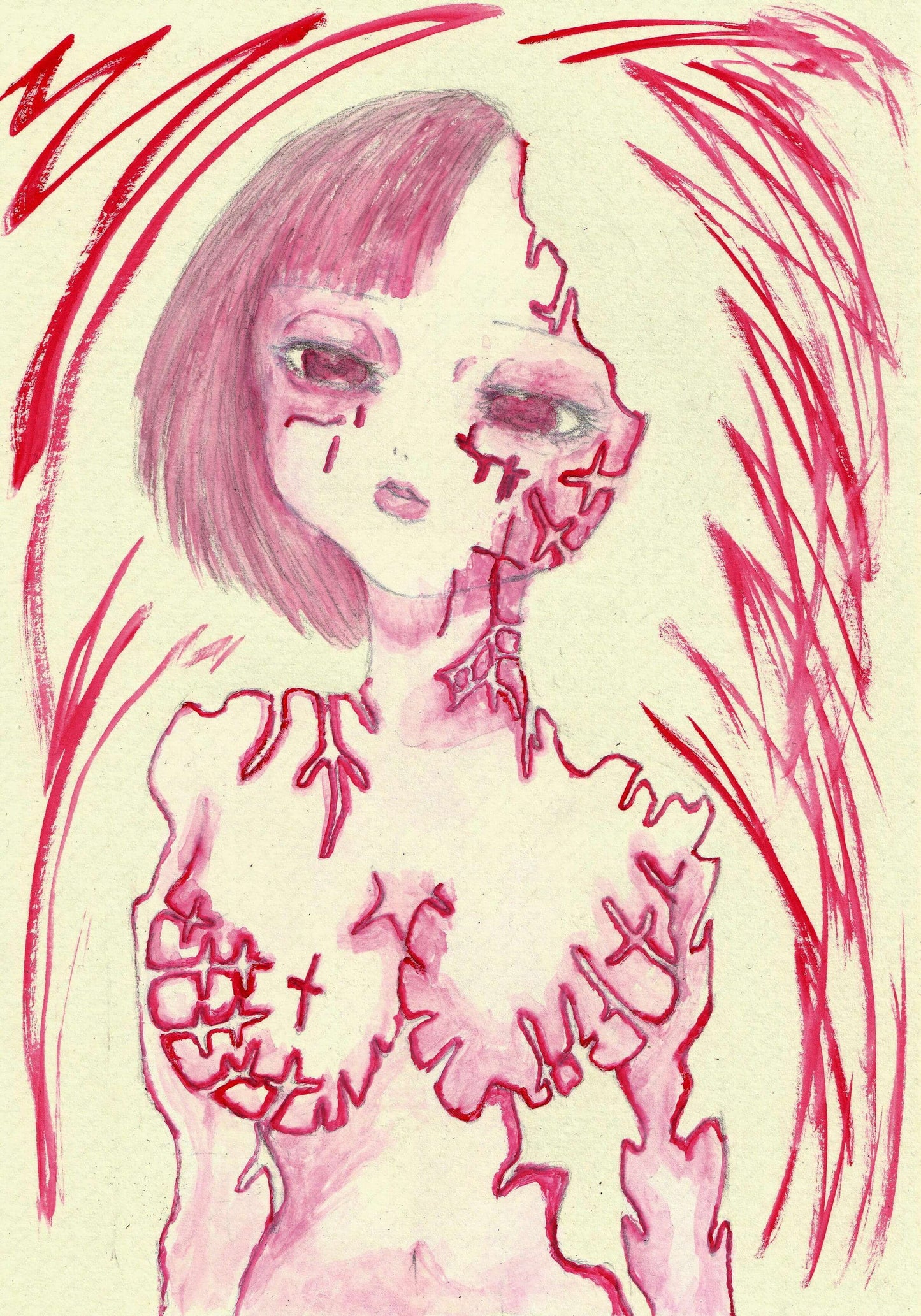 展示用絵画：欠乏と余剰の彫刻 [作者:Little Lamb]