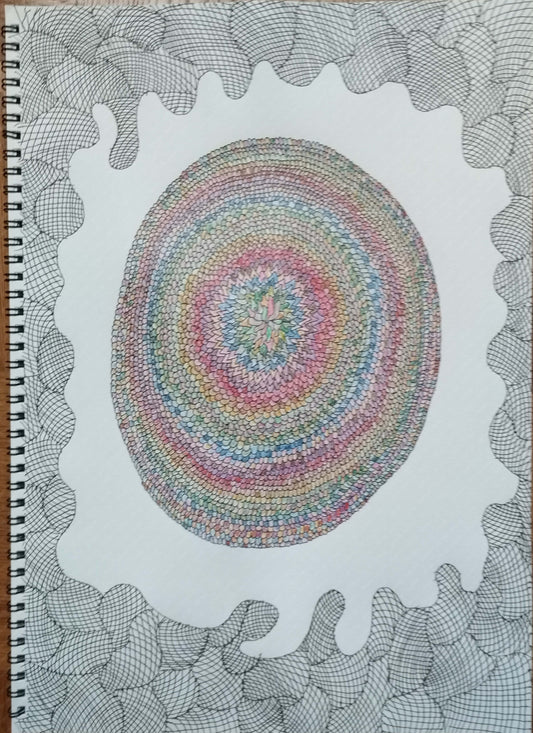 展示用絵画：天空を舞う光輪 67 [作者:陶山昌和]