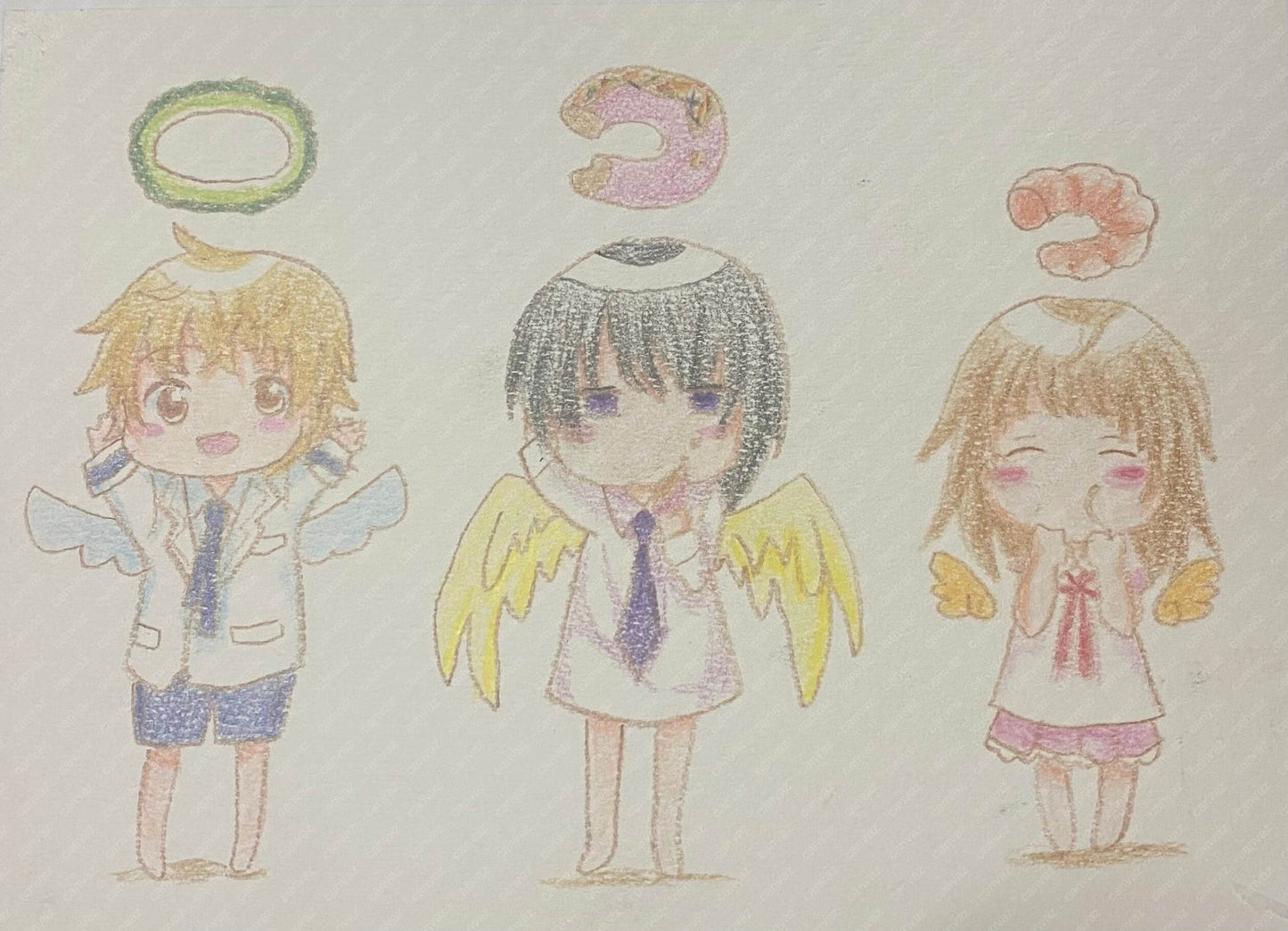 展示用絵画：天使の輪は非常食 [作者:おまんじゅう]