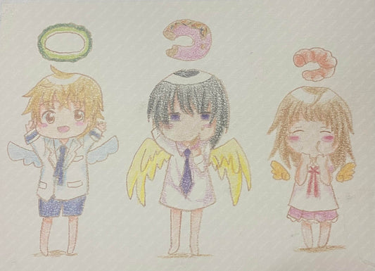 展示用絵画：天使の輪は非常食 [作者:おまんじゅう]