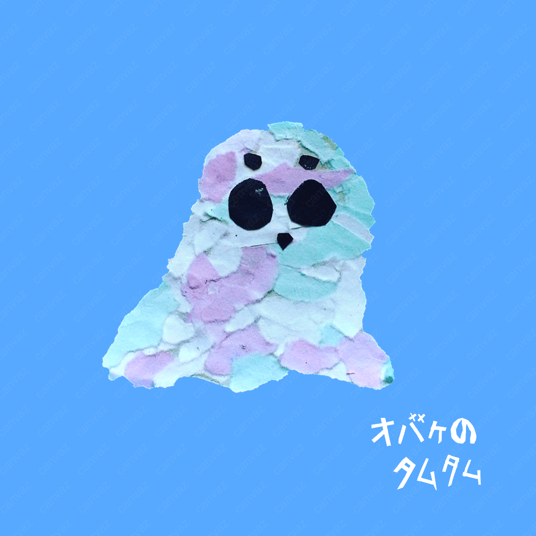 展示用絵画：アザラシの赤ちゃん [作者:全盲の画家 オバケのタムタム]