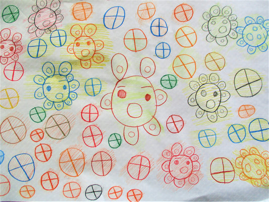 展示用絵画：みんないっしょに [作者:棚田紗代]