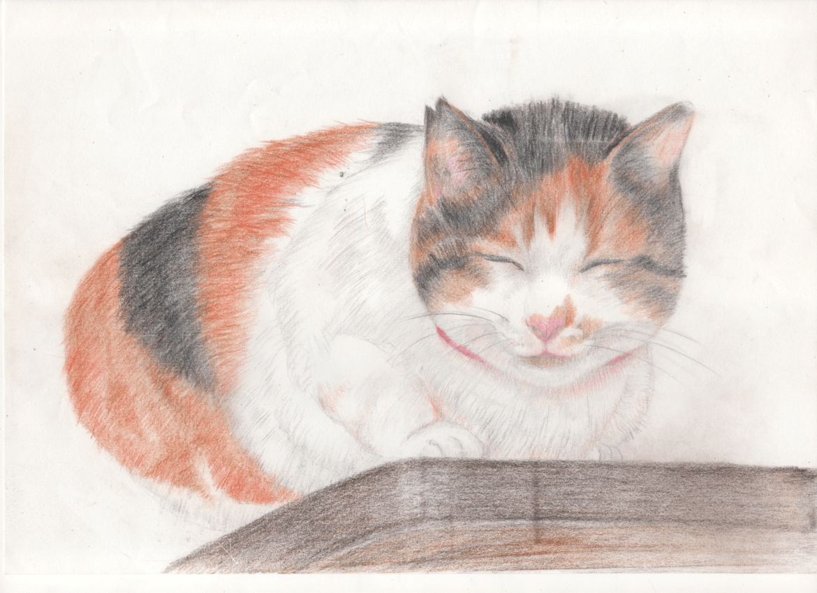 展示用絵画：ミケ [作者:ともいきアート工房　チャム]