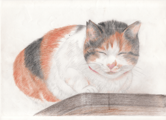 展示用絵画：ミケ [作者:ともいきアート工房　チャム]