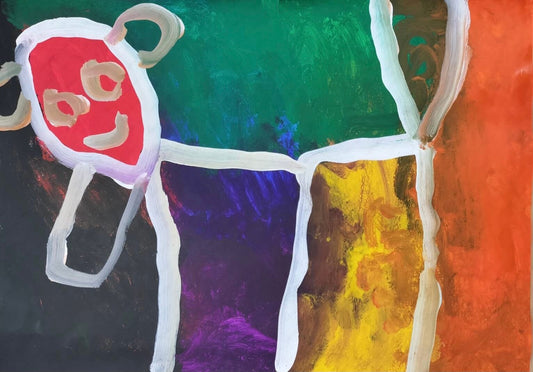 展示用絵画：アフリカのモンキー [作者:塩月亮]