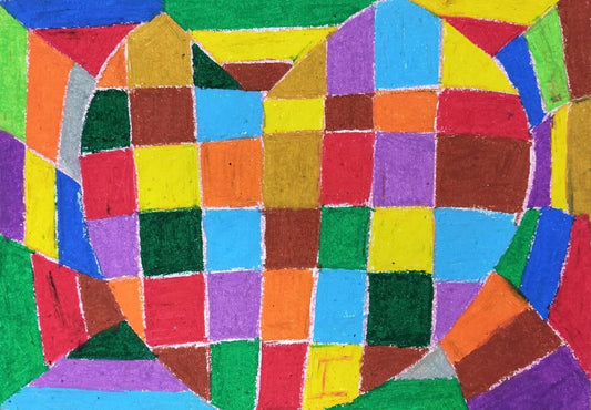 展示用絵画：colorful [作者:河野希美]