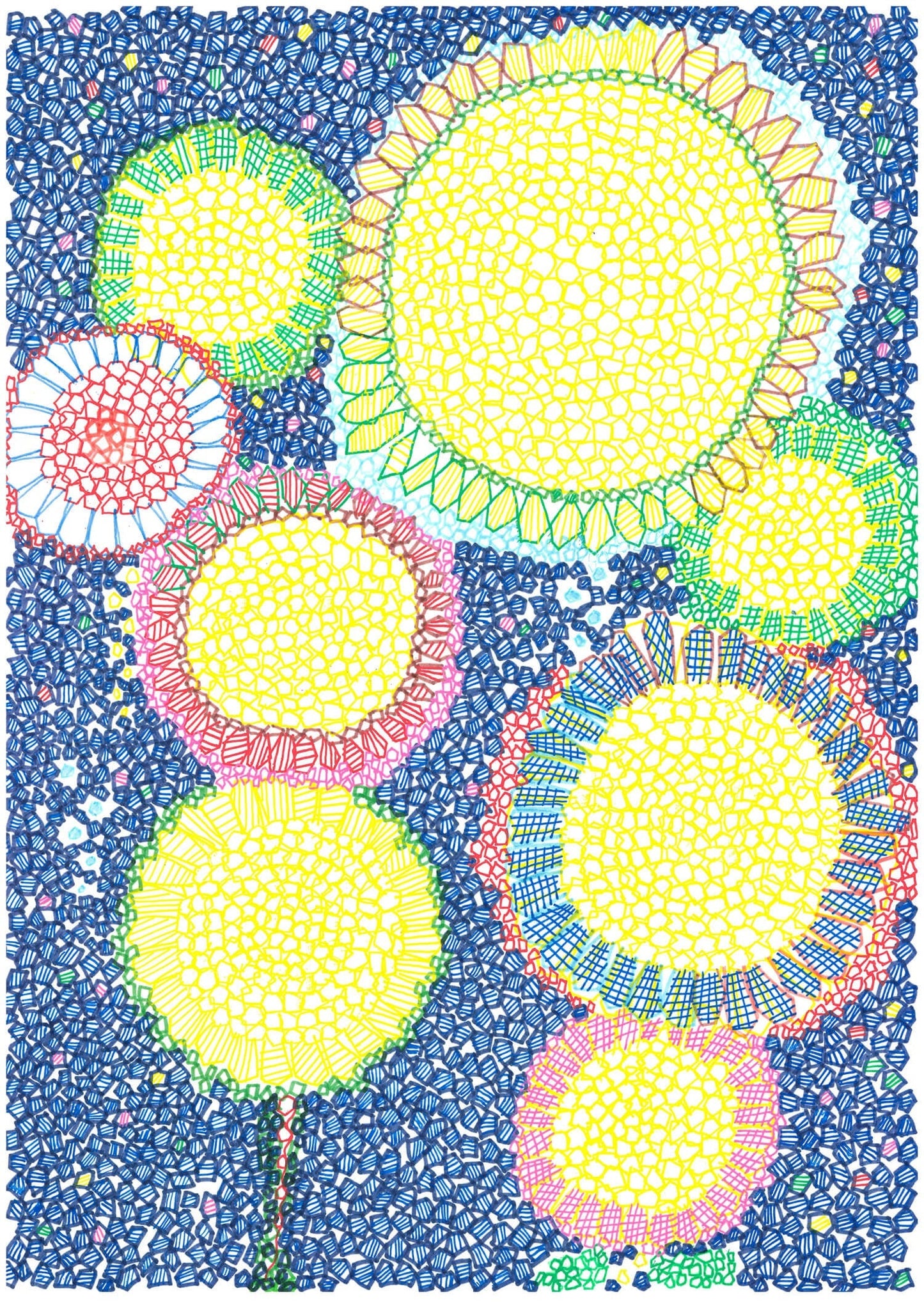 展示用絵画：ひまわり [作者:たろきち]