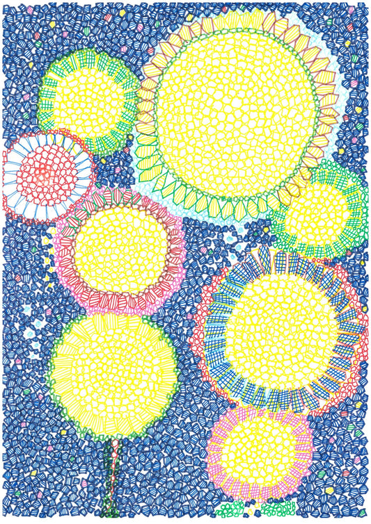 展示用絵画：ひまわり [作者:たろきち]