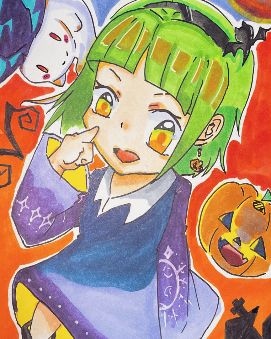 展示用絵画：ハロウィン [作者:イチリュウ]