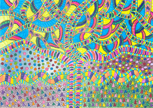 展示用絵画：脳内フレア [作者:堂園　靖]
