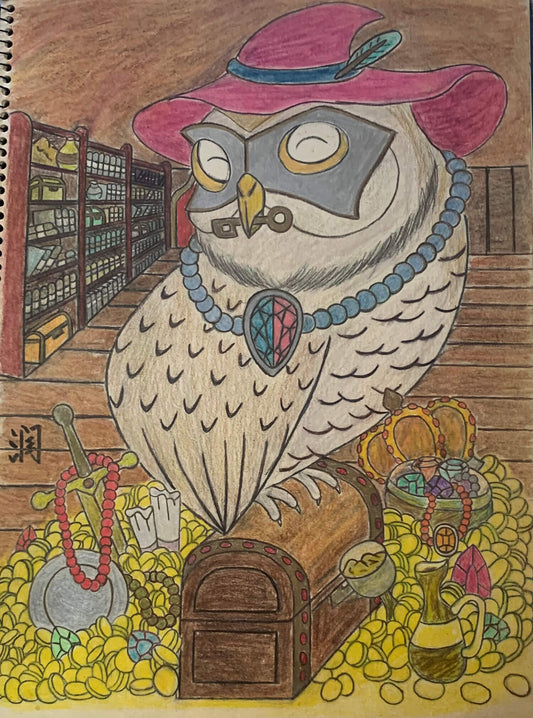 海賊の財宝を守るフクロウ [作者:無限の宝船]