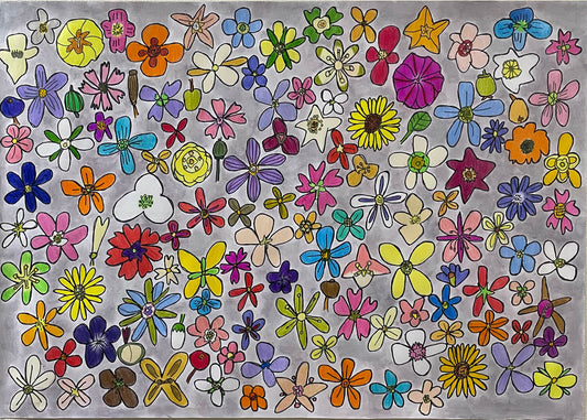 展示用絵画：Heart-warming  flowers [作者:KODAI]