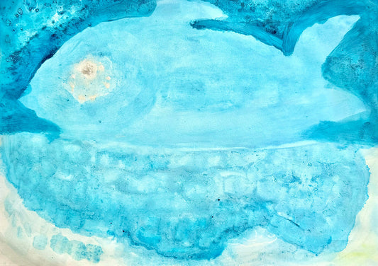 展示用絵画：願う魚 [作者:ひな  めぐみ]