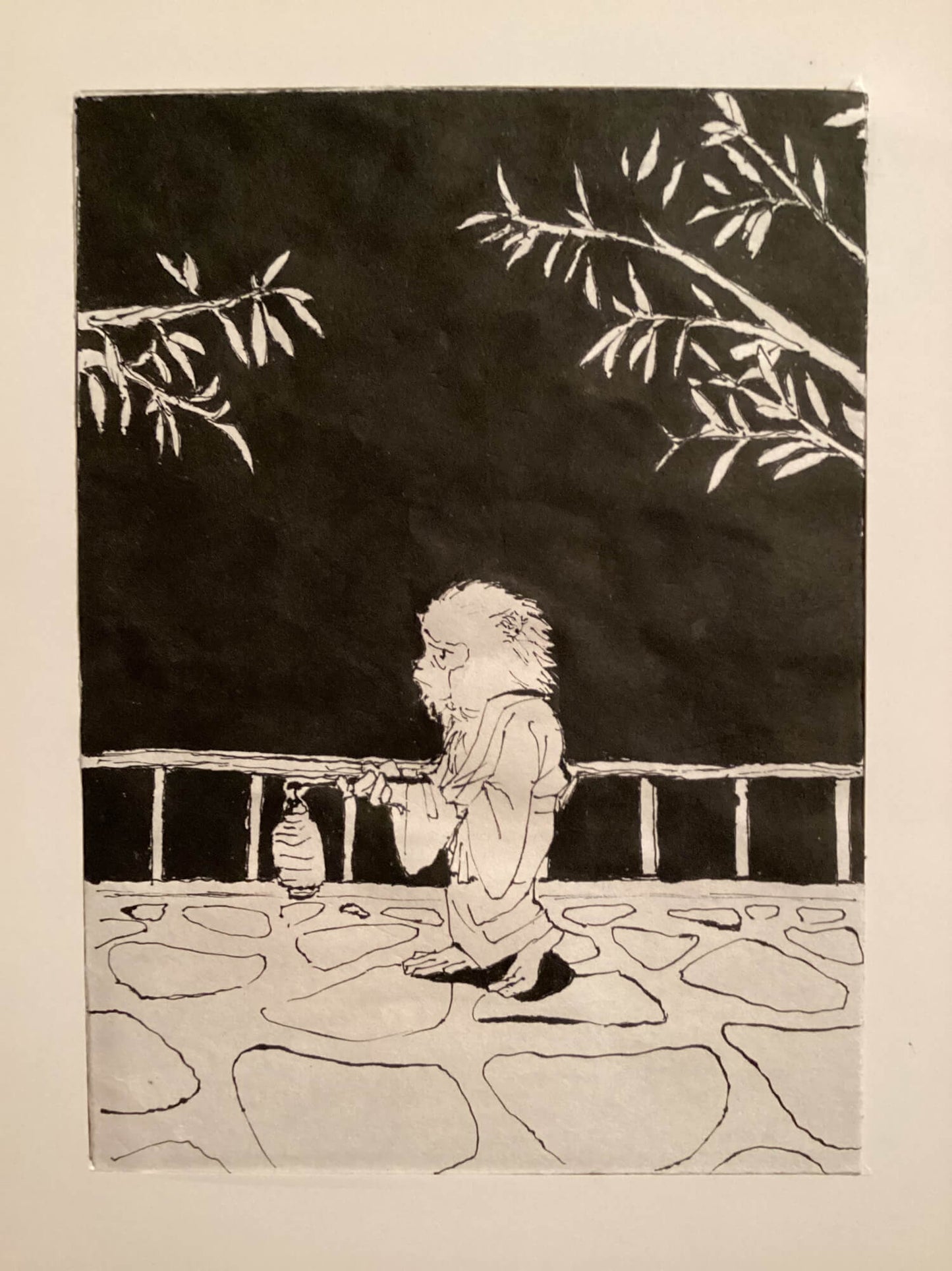 展示用絵画：夜道 [作者:光野　友椛]