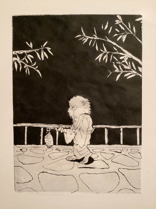 展示用絵画：夜道 [作者:光野　友椛]