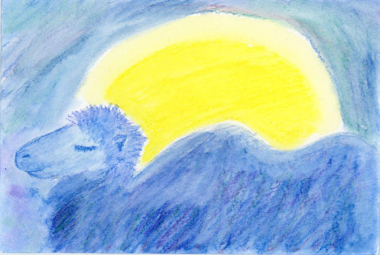 展示用絵画：砂漠の夜 [作者:小春]