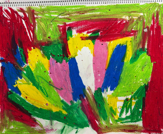 展示用絵画：おはな [作者:荒津美智子]
