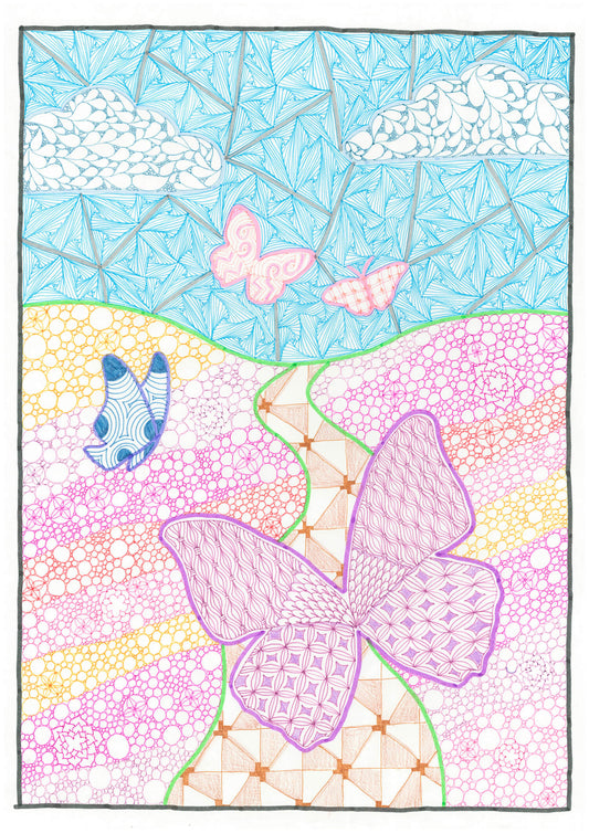 蝶と小道 [作者:ももんが]