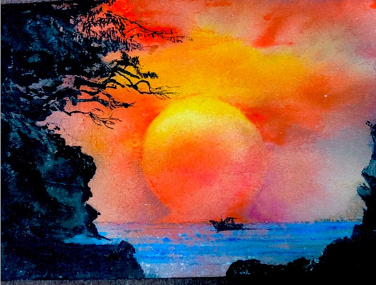 だるま夕陽 [作者:よっしー]