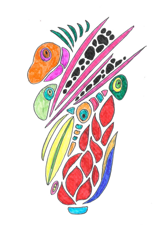 赤い花 [作者:ともいきアート工房　めぐみ]